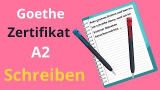 3 Übungen zum Schreiben A2  3 Writing Exercises Goethe Zertifikat A2 [upl. by Ocinom91]