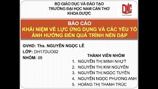 Nhóm 8  Lớp DH17DUO02 ThsDsNgocLe baocao cnsxdp [upl. by Perlis]