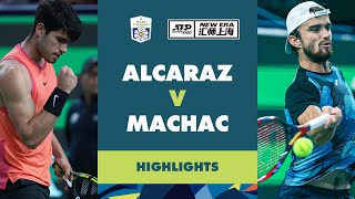 Carlos Alcaraz vs Tomas Machac Highlights  Rolex Shanghai Masters 2024 [upl. by Aisorbma]