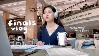 FINALS vlog 👩🏻‍💻 cramming for a week how I study practice exams amp grades reveal productive [upl. by Eisus]