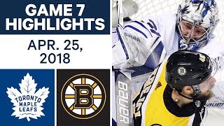 NHL Highlights  Maple Leafs vs Bruins Game 7  Apr 25 2018 [upl. by Zeuqirdor]