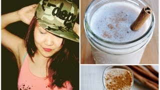 DIY CINNABON DRINK  CINNAMON BUN SMOOTHIE [upl. by Nillek]