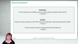 Psychometric Properties of the User Experience Questionnaire UEQ [upl. by Haididej198]