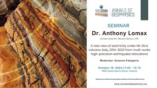 Seminario Annals of Geophysics  15 Ottobre [upl. by Aiyt250]