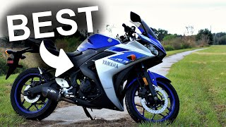 THIS is the BEST Beginner Sport Bike 2015 Yamaha R3 Review [upl. by Grishilde683]