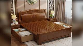 Latest Wooden Bed Set Design  Wood Bed Design [upl. by Haldan]