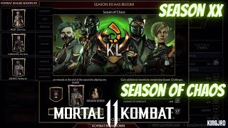 NEW KOMBAT LEAGUE SEASON 20 SEASON OF CHAOS AMAZING SKINS Mortal Kombat 11 [upl. by Auqeenwahs]