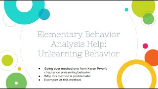 Unlearning Behavior Method One from Karen Pryors Dont Shoot the Dog [upl. by Jan]