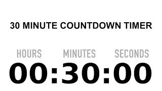 30 Minute Countdown Timer silent [upl. by Ailla]