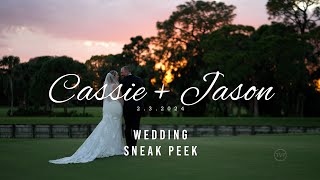 Cassie amp Jasons Wedding Trailer  a SNEEK PEEK into their wedding day Palm Beach Gardens Florida [upl. by Oravla]