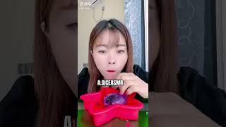 Purple Crunchy Crushed Ice EatingCrunchy Ice Eating Asmr mukbang icebites cruncyice slushies [upl. by Amaso]