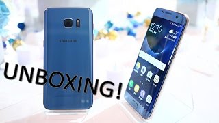 UNBOXING S7 EDGE BLUEAZUL CORAL EN ESPAÑOL [upl. by Ikin163]