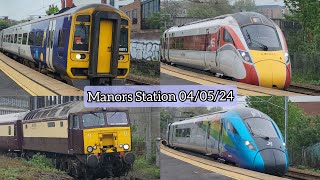 Trains at Manors Station  040524 [upl. by Hemetaf]