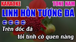 Linh Hồn Tượng Đá Karaoke Tone Nam Karaoke 9999  Beat Mới [upl. by Yecac]