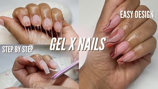 HOW TO APPLY GEL X NAILS STEP BY STEP [upl. by Ennaul314]