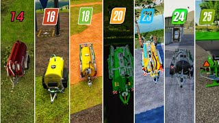 fs14 vs fs16 vs fs18 vs fs20 vs fs23 vs fs24 vs fs25  Plants fertilizer spreader comparison [upl. by Fabrianna]