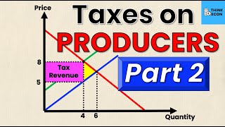 Taxes on PRODUCERS  Part 2  Tax Revenue and Deadweight Loss of Taxation  Think Econ [upl. by Anirok]