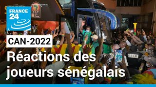 CAN2022  premières réactions des joueurs et des supporters après le sacre des Lions du Sénégal [upl. by Ayita116]