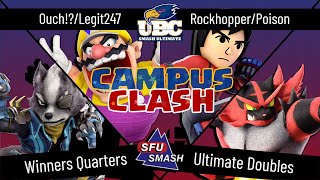 Campus Clash  Doubles Winners Quarters  OuchLegit247 Vs RockhopperPoison  SSBU [upl. by Ennagrom]