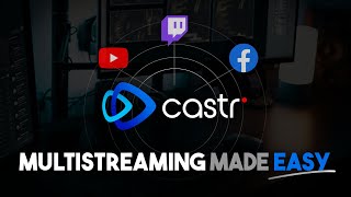 How to Multistream to YouTube Facebook Twitter and more with Castrio [upl. by Ayres]