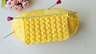 🌟İki Şiş🌟Yapımı Kolay Örgü Modeli💛Yelek Hırka Süveter Bebek Battaniyesi Örneği knitting pattern [upl. by Marty421]