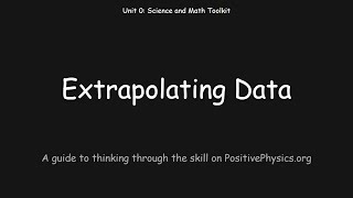 Extrapolating Data Using an estimation technique  Science amp Math Toolkit [upl. by Mercuri710]