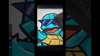 The Squirtles Are Here fyp pokemon art [upl. by Ayom]