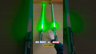 RGB baselit lightsaber vs Neopixel Lightsaber starwars lightsaber shorts [upl. by Felecia569]