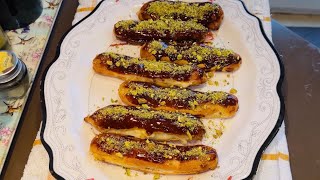 Chocolate Eclairs with pastry cream filling recipe [upl. by Leohcin]