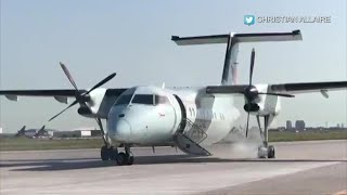 Smoke billows from tires of Air Canada plane at Pearson airport [upl. by Oliver]