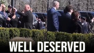 Cops CLAP as NY Governor gets told to GTFO of funeral for slain NYPD officer [upl. by Ijuy]