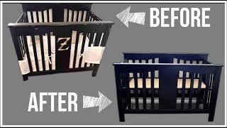 DIYPAINTING BABYS CRIB  Under 20  VLOG [upl. by Elspet273]