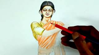 How to draw memory drawing  colour pencil drawing  step by step easy [upl. by Ivor]