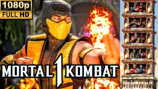 MK1 SCORPION UMK3 SKIN KLASSIC TOWER GAMEPLAY SCORPION AS KAMEO 1080p 60 FPS MORTAL KOMBAT 1 [upl. by Zorine503]