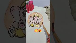 Cute Series 😍bappa Drawing shorts art new [upl. by Dnalevelc]