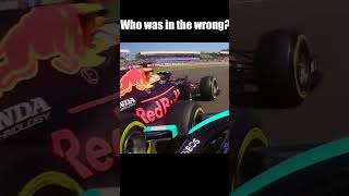 Max Verstappen and Lewis Hamiltons CRASH at SILVERSTONE [upl. by Harwell]