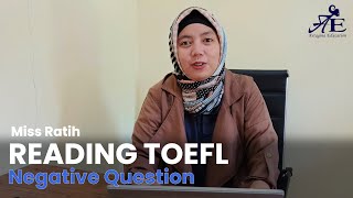 Negative Question  NOT EXCEPT LEAST likely Tips Reading TOEFL [upl. by Wilfred]