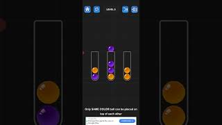 Ball sort level 1 and 2 azscreenrecorder games [upl. by Itnava331]