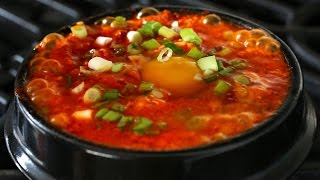 Kimchi soft tofu stew kimchi sundubujjigae 김치순두부찌개 [upl. by Anaeel]