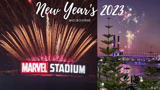 New Year’s Eve Celebration Party  New Year’s 2023 Fireworks  Marvel Stadium Docklands Melbourne [upl. by Eisdnyl842]