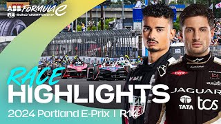 A DRAG TO THE LINE 🫨  Round 14 Hankook Portland EPrix Race Highlights [upl. by Ecydnarb]