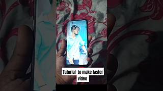 Tutorial to make faster videos speedup trending shorts foryou [upl. by Occor]