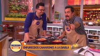 Receta Camarones a la Diabla  Cocineros Mexicanos [upl. by Rramahs]