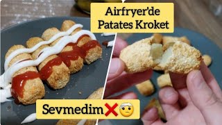 Airfryer de Patates Kroket Nasıl Yapılır Elektrolux Airfryer Yemek Denemeleri Tarifler frenchfries [upl. by Natsyrk]