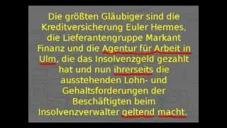 Schlecker  Agentur für Arbeit in Ulm als Gläubiger will sein Geld zurück [upl. by Ardelia]