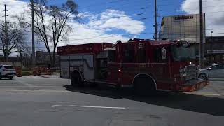 HORN Mississauga Fire Squad 110 Responding [upl. by Eiznik66]