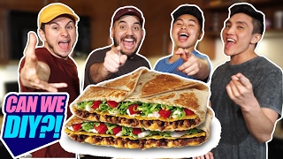 CAN WE DIY  GIANT CRUNCHWRAP SUPREME ft DavidAlvareeezy and Pablo [upl. by Duester363]