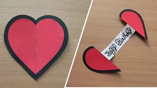 DIY  Happy birthday card  Handmade Heart Birthday Card [upl. by Kravits]