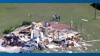 North Texas residents return to their neighborhoods after EF2 tornado hit the area [upl. by Waltner444]