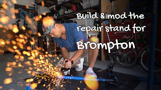 Brompton  build amp mod a repair stand that fits the Brompton wPark Tool PCS4 [upl. by Inoek28]